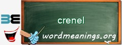 WordMeaning blackboard for crenel